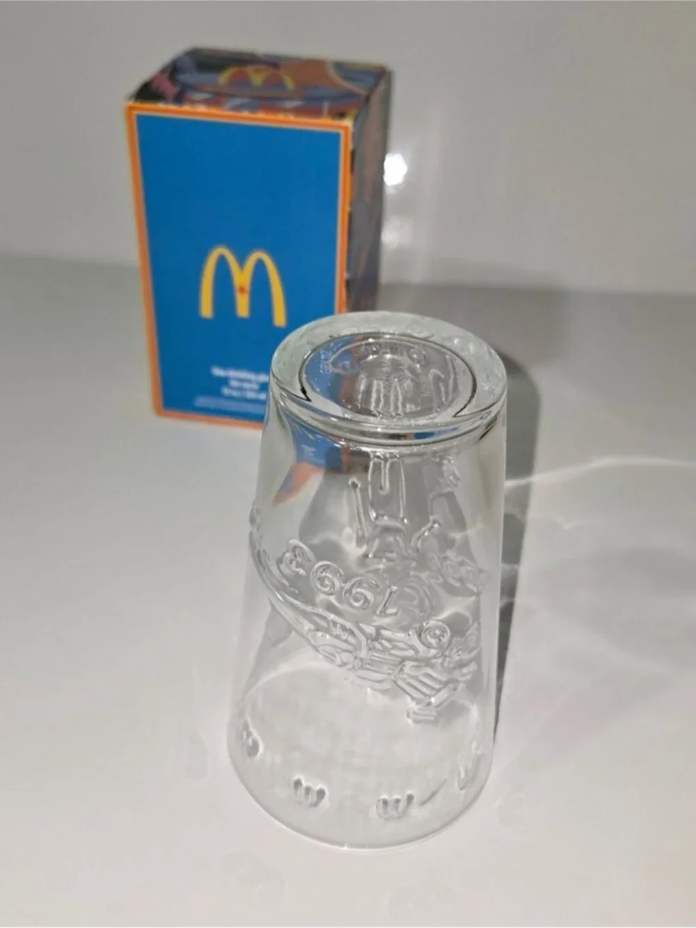 Vintage McDonald’s 1993 12 oz Glass Tumbler Collectible Cup w/ Original Box